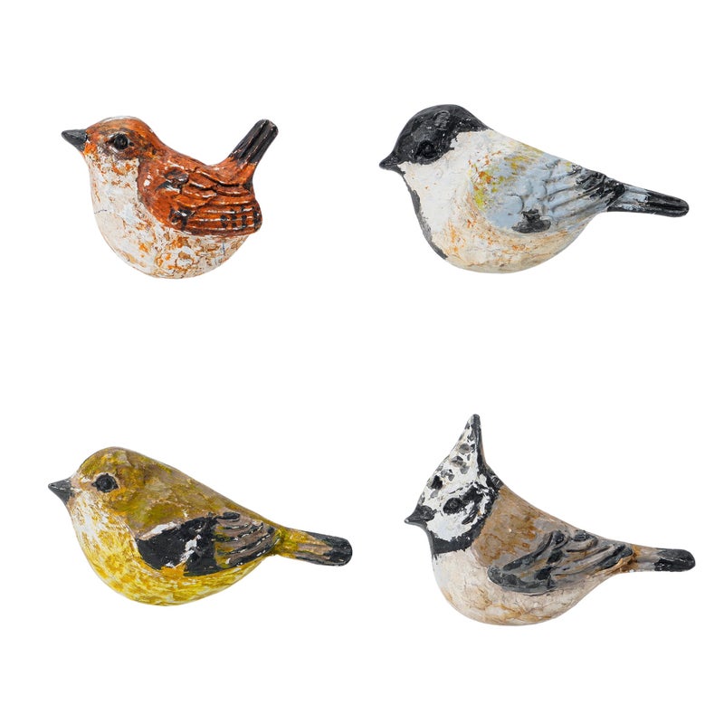 SOFFEE DESIGN Set of 4 Metal Birds Cabinet Knobs  Decorative Pull Handle for Door/Cabinet/Drawer  Four Kinds of Vivid Birds with Different Coloring Antique Decor - Image 1